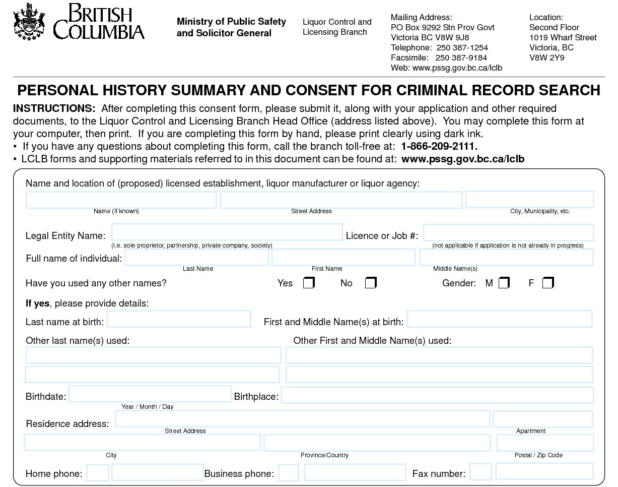 Criminal records canada 